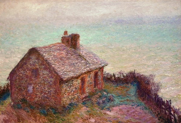 Customs House at Varengeville. The painting by Claude Monet