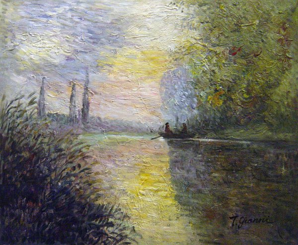 Evening at Argenteuil. The painting by Claude Monet