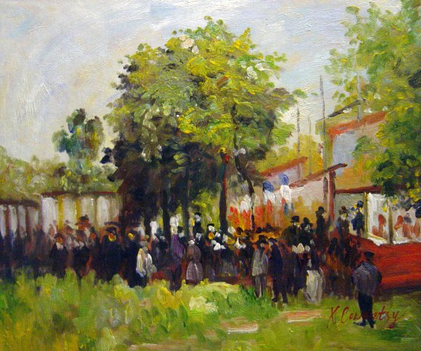 Fete At Argenteuil. The painting by Claude Monet
