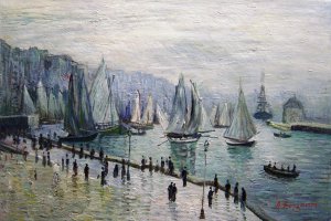 Reproduction oil paintings - Claude Monet - Fishing Boats Leaving the Harbor, Le Havre