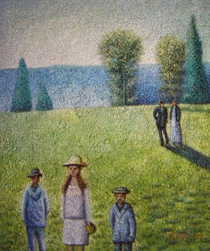 Claude Monet, Five Figures In A Field, Painting on canvas