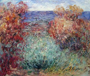 Claude Monet, Flowering Trees Near The Coast, Painting on canvas