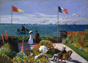 Garden at Sainte-Adresse, Claude Monet, Art Paintings