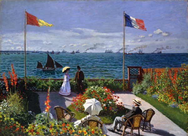 Garden at Sainte-Adresse. The painting by Claude Monet
