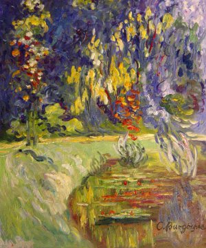 Claude Monet, Garden Of Giverny, Painting on canvas