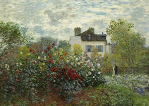 Claude Monet, Garden of Monet at Argenteuil, Painting on canvas