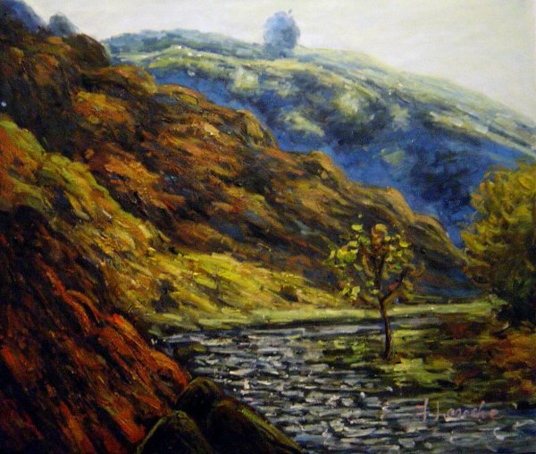 Gorge Of The Petite Creuse. The painting by Claude Monet