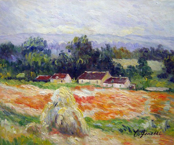 Haystack. The painting by Claude Monet