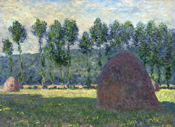 Haystacks at Giverny II. The painting by Claude Monet