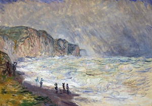 Claude Monet, Heavy Sea at Pourville, Painting on canvas