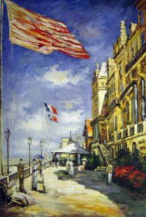 Hotel des Roches Noires At Trouville, Claude Monet, Art Paintings