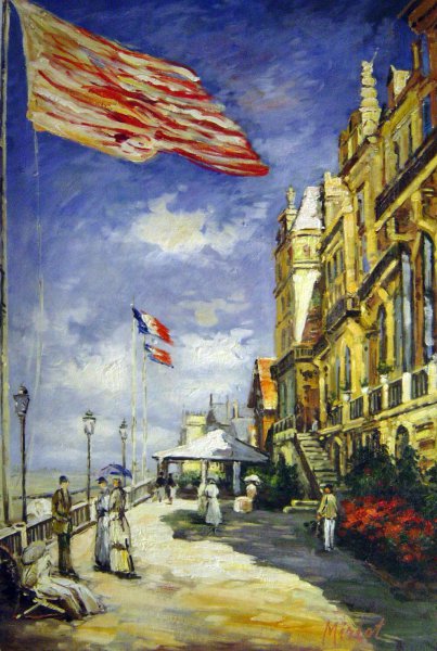 Hotel des Roches Noires At Trouville. The painting by Claude Monet