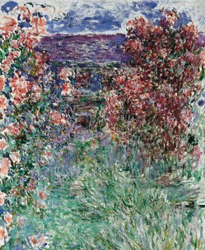 Claude Monet, House Among the Roses, Painting on canvas