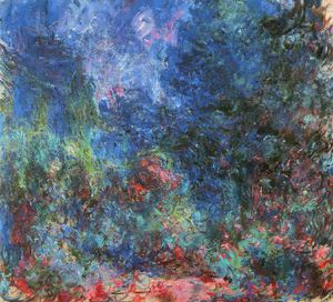 House at Giverny Viewed from the Rose Garden, Claude Monet, Art Paintings