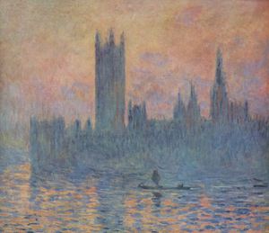 Claude Monet, Houses of Parliament in Winter, Painting on canvas