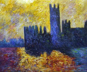 Claude Monet, Houses Of Parliament, Stormy Sky, Painting on canvas