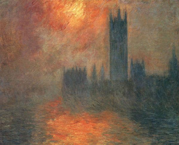 Houses of Parliament, Sunset, 1904. The painting by Claude Monet