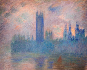 Claude Monet, Houses of Parliament, Westminster II, Painting on canvas