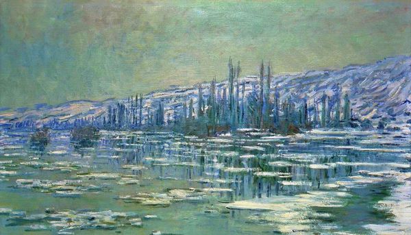 Ice Floes on Seine. The painting by Claude Monet