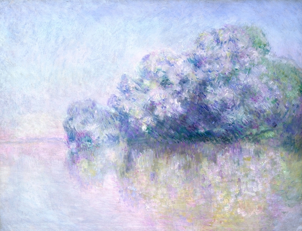 Ile aux Orties near Vernon. The painting by Claude Monet