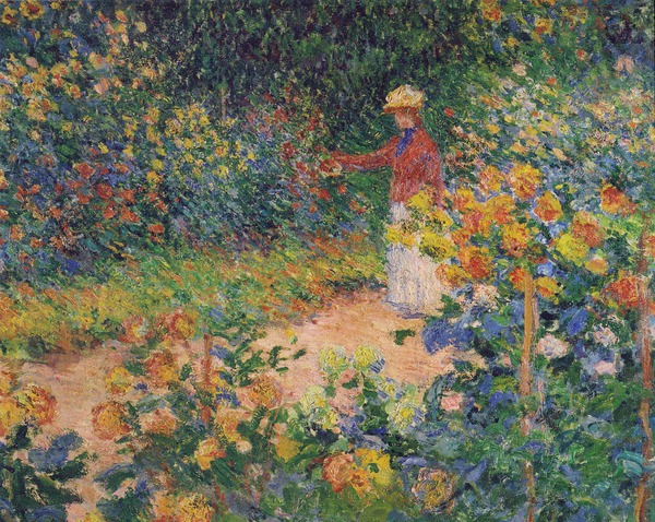 In the Garden II. The painting by Claude Monet
