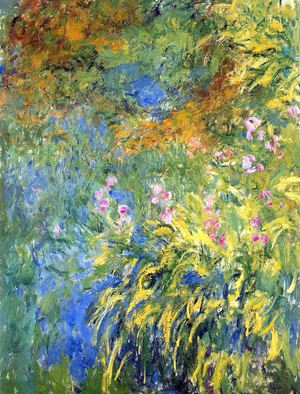Claude Monet, Irises 3, Painting on canvas