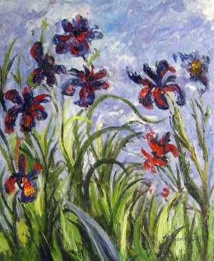 Claude Monet, Irises, Painting on canvas