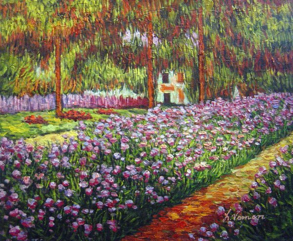 Irises In Monet&#39s Garden. The painting by Claude Monet