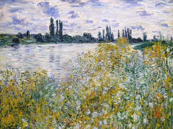 Isle of Flowers on Seine near Vetheuil. The painting by Claude Monet