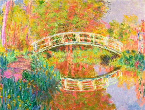 Japanese Bridge at Giverny. The painting by Claude Monet