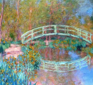 Claude Monet, Japanese Bridge at Giverny, Painting on canvas