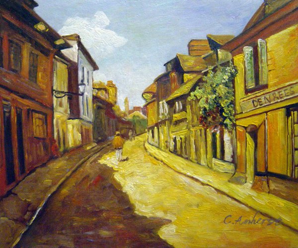 La Rue de la Bavolle In Honfleur. The painting by Claude Monet