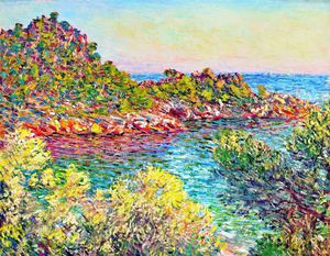Claude Monet, Landscape near Monte Carlo, Painting on canvas