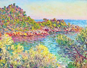 Claude Monet, Landscape near Montecarlo, Painting on canvas
