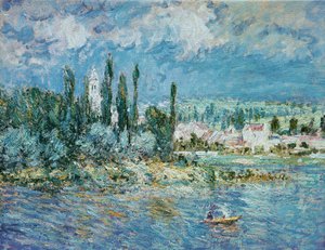 Claude Monet, Landscape with Thunderstorm, Painting on canvas