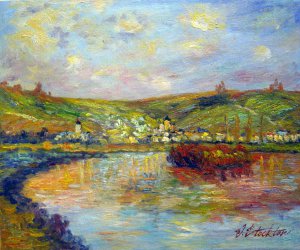 Claude Monet, Late Afternoon in Vetheuil, Painting on canvas