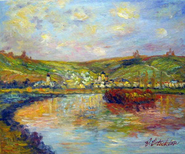 Late Afternoon in Vetheuil. The painting by Claude Monet