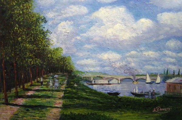 Le Bassin d&#39 Argenteuil. The painting by Claude Monet