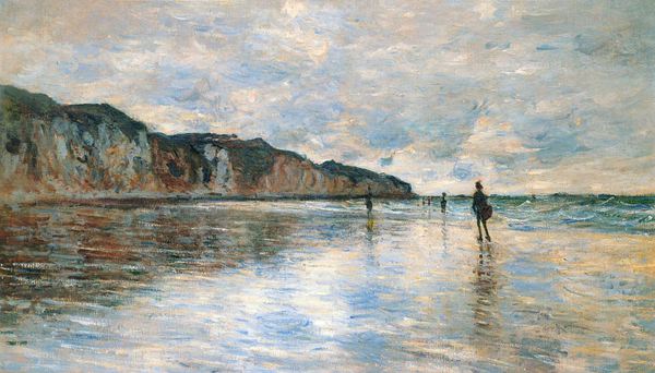 Low Tide at Pourville. The painting by Claude Monet