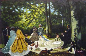 Claude Monet, Luncheon On The Grass, Painting on canvas