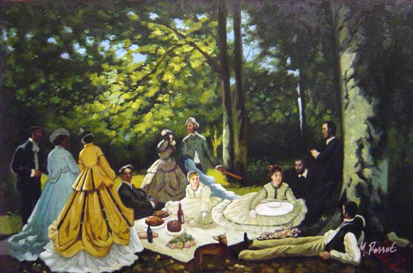 Luncheon On The Grass. The painting by Claude Monet