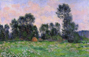 Claude Monet, Meadow in Giverny, Painting on canvas