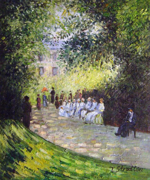 Monceau Park. The painting by Claude Monet
