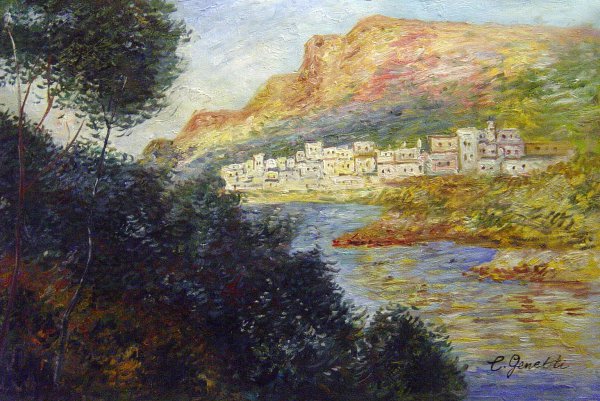 Monte Carlo Seen From Roquebrune. The painting by Claude Monet