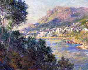 Claude Monet, Monte Carlo Seen from Roquebrune, Painting on canvas