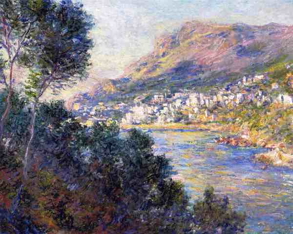Monte Carlo Seen from Roquebrune. The painting by Claude Monet