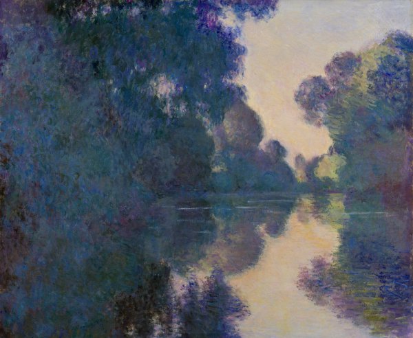 Morning on the Seine near Giverny. The painting by Claude Monet