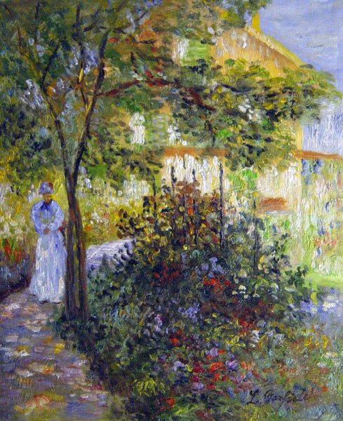 Mrs. Camille Monet In The Garden At The House In Argenteuil. The painting by Claude Monet