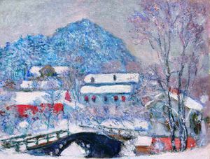 Claude Monet, Norway, Sandviken Village in the Snow, Painting on canvas
