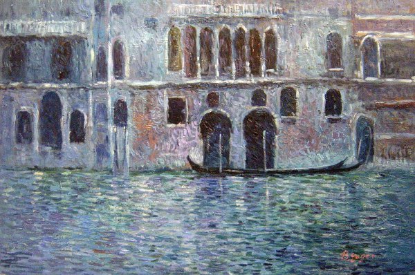 Palazzo da Mula At Venice. The painting by Claude Monet